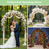 7.8ft RUBFAC Garden Arch Trellis for Climbing Plants Outdoor, Metal Arch Frame Garden Arbors and Arches, Outdoor