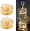 2Pack Fairy Lights Plug in, 33Ft 100 LEDs Waterproof Silver Wire Firefly