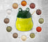 dgudgu Countertop Countertop Frog Salt Cellar With Lid And Spoon Ceramic Salt Container Green Salt Box Cute Salt