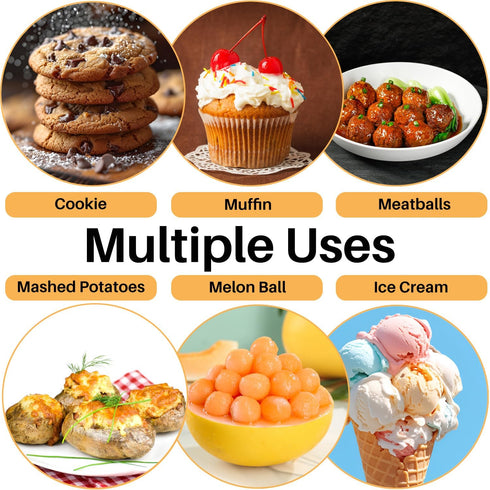 Set, Set 3, 1 2 3 JUNADAEL J Cookie Scoop Cookie Scoops for Baking of Cookie Dough Scoop, Tablespoon/ Tablespoon/