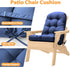 Lucresta 48.8x20.4x4.3, 1 Adirondack Chair Cushion, High Back Patio Cushions with Adjustable Ties, Waterproof Tufted