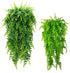 Fake Fern Artificial Hanging Ferns - UV Resistant Faux Greenery Plant for Wall, Wedding Party Decor (2Pcs)