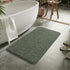 LOCHAS Luxury Shaggy Bathroom Rug 24 x 36 Inch, Washable Non Slip Bath Mat, Soft Plush Chenille Sage Green
