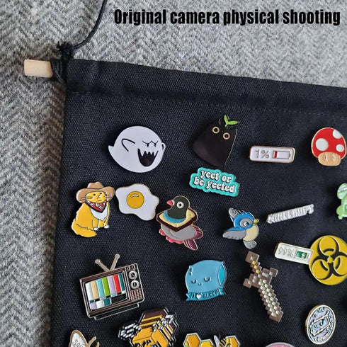3PCS Enamel Pin Display Banner Board - Jewelry Organizer with Hooks for Brooch Collection, Wall Hanging Holder