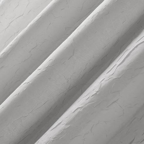 No. 918 Erica Crushed Sheer Voile Curtain Panel, Rod Pocket, 51" x 63", Silver Gray
