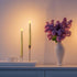 FURORA LIGHTING Gold LED Taper Candles, Battery Operated Pack of 2, Electric Candles with 6/18 Timer, Winter Decorations
