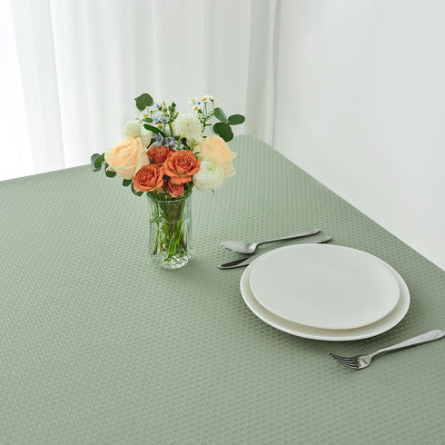 maxmill Square Jacquard Tablecloth, 60 x 60 Inch, Waterproof, Spillproof, Wrinkle Resistant Soft Weaved Design for