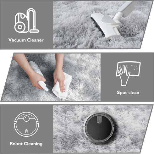 6'X6' Tie-Dyed Fluffy Round Rug,Soft Area Rugs for Girls Room,Shaggy Rugs for Living Room,Non Slip Circle Rug for Kids