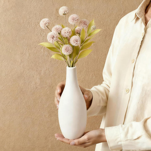 Set, Set 3) Ceramic Flower Vase Modern Farmhouse Decorative Vases for Dining Room,Bookshelf Office