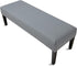 YISUN Stretch Washable Jacquard Dining Bench Covers, Removable Rectangle Seat Protector for Dining Rooms, Light Grey