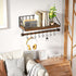 Alsonerbay Floating Shelf Wall-Mounted, Coffee Bar Shelf with Hooks and Towel Bar, Kitchen Shelves for Organizing