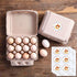 LayHyand 50 Dozen 3x4 12 Count Pcs Vintage Egg Cartons with Labels, Square Egg Basket Blank Natural Paper Pulp