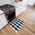Ottomanson Rugs for Entryway, 2'3" x 3' Non Slip Buffalo Plaid Small Area Rug, Black/White