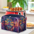Gold Dragonfly Boho Purple Galaxy Print 4 Slice Toaster Oven Cover | Universal Size Microwave Dust Cover Organizer Bag