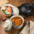 VanEnjoy Microwavable Ramen Bowl with Lid, 25 Oz Japanese Soup Bowl, Black Ceramic