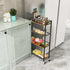 4-Tier 32.7" UHBR002H YMYNY Slim Kitchen Storage Rolling Cart, Utility Cart on Wheels, for Narrow Spaces, Laundry Room