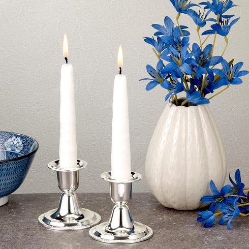 Rite Lite Shabbat Candles - 12 Pieces in Beautiful Box with Artistic Card, White
