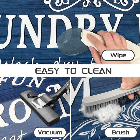 Laundry Room Rug Runner 24"x60", Non Slip Waterproof Mats for Laundry Room Decor, Washable Floor Rug for Mudroom, Navy