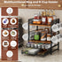4 12 Countertop Plaviya Coffee Bar Station Organizer, Tier K Cup Organizer Mug Holder with Hooks, Coffee Pod Holder