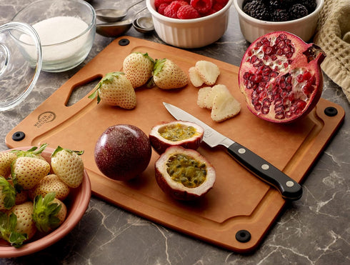 Mercer Culinary Composite Cutting Board, 11 3/4" x 9 1/4", Small with Silicone Feet and Integrated Channel