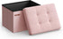 SONGMICS MAZIE Collection - Small Folding Storage Ottoman, Foot Rest Stool, 12.2