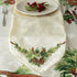 Benson Mills Christmas Ribbons Printed Fabric Cloth Napkins Set of 4, 19" X 19" for Holiday Tablecloths