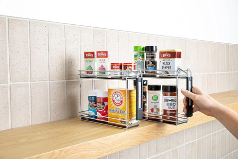 Set Nifty Solutions Spice Caddy of Two, Chrome