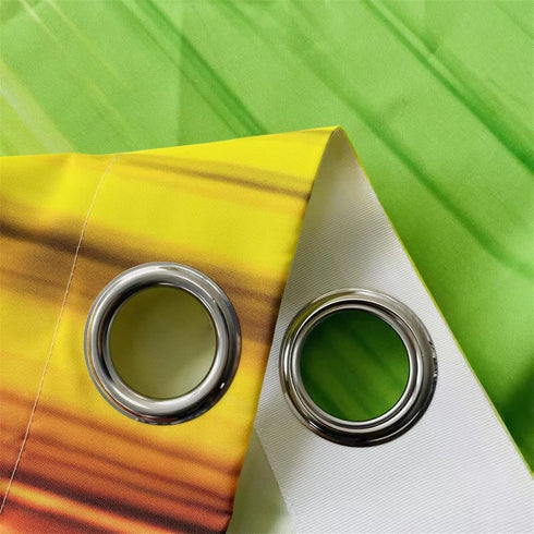 ANHOPE Rainbow Striped Curtains - Girls Colorful Vertical Stripes Print Pattern Waterproof Grommet Window Drapes