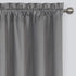 ECLIPSE Canova Blackout Thermaback Window Valance Curtains, 42 in x 21 in, Charcoal