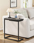 TB01BY089 TUTOTAK C Shaped End Table, Large Side Table with Storage Bag, TV Tray Under Couch Table for Livingroom
