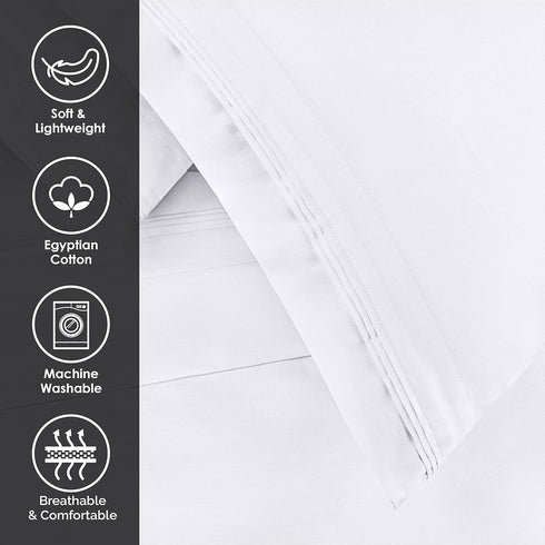 Superior Egyptian Cotton King Pillowcases, 650 Thread Count, 2-Pieces, Grey