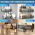 Jxztiecy 2 Pack Shower Caddy Adhesive Replacement, Shower Shelf Strong Adhesive Hooks, No Drilling, Transparent