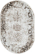Unique Loom Sofia Collection Area Rug - Casino (2' x 3' 1" Oval, Beige/ Tan) by Unique Loom