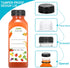 HEWASME 30Pcs 12 Oz Plastic Juice Bottles with Caps,Clear Reusable Water Bottle & Tamper Proof Lids,Juice