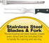 Hamilton Beach Electric Knife Set for Carving Meats, Poultry, Bread, 5Ft Cord, White, Storage Case + Fork Included