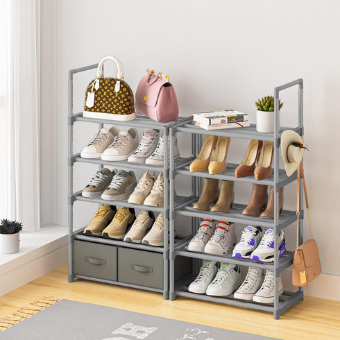 Closets,Shoes (10 2 1 OYREL Shoe Rack, Sturdy Metal Shoes Rack Organizer,Narrow Shoe Rack,Shoe Racks for Rack,Shoe