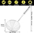 Anaeat 5.3" Stainless Steel Spider Strainer Skimmer, Professional Kitchen Pasta Strainer Spoon with Long Handle