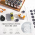 24 Pack Set, 4oz Glass Spice Jars with Labels with Metal Lids and Shakers Minimalist Small Clear Empty Spice Bottles