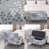 FUANGUI Ottoman Cover Slipcovers Rectangular Printed Folding Stretch Storage Bench Footrest Sofa Stool Covers Footstool