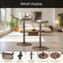 LAKEMID Small Round Side Table,Small Drink Tables,Height Adjustable Round End Table,Cocktail Table for Bathroom,Sofa