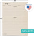 321Done Recipe Paper, Made in USA - 8.5x11 Tan, Full Page Blank Recipe Paper to Write in Your Own Recipes, Minimalist Letter Size Refill Pages for Recipe Binder, Recipe Box, Recipe Organizer, 50-Pack