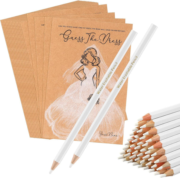 Fulmoon 30 Sets Guess The Dress Bridal Shower Games for Guests Include