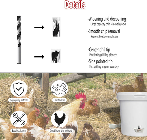 XINYI 2pcs Chinchillas, Aluminum Alloy Chicken Water Cups, Automatic Metal Chicken Water Feeder for Dog, Cat, Bunnies