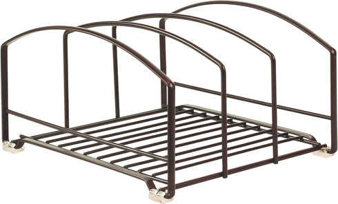 Deco Brothers 3 Slot Cookware Organizer Rack for Kitchen Cabinet, Bronze