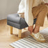 15.75" 11.42" W12.6" UHBD040BG YMYNY Small Footstool Ottoman, Faux Leather Footrest with Sponge Padded Seat, Step Stool