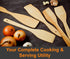 6 Wooden Spoons for Cooking, 100% Natural Nonstick Beechwood Utensils Set
