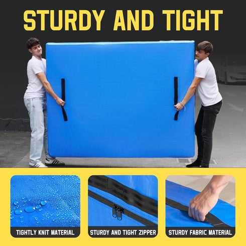 Mattress Bag for Moving & Storage of Full Size, Heavy Duty Mattress Cover for Moving with 12 Handles and Dual Zippers