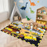 Construction Rugs for Boys Room 2x3 Feet, Play Rug for Cars and