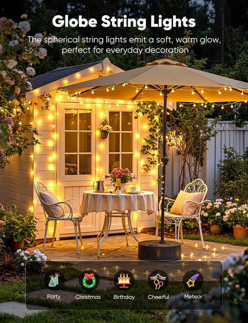 33 100 8 Minetom Globe String Lights, Feet Led Fairy Lights Plug in, Modes with Remote Mini Globe Lights for Indoor