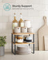 Set 2 Counter UKCS02NB SONGMICS Cabinet Organizer Shelf, of Kitchen Shelves, Kitchen Storage, Spice Rack, Stackable